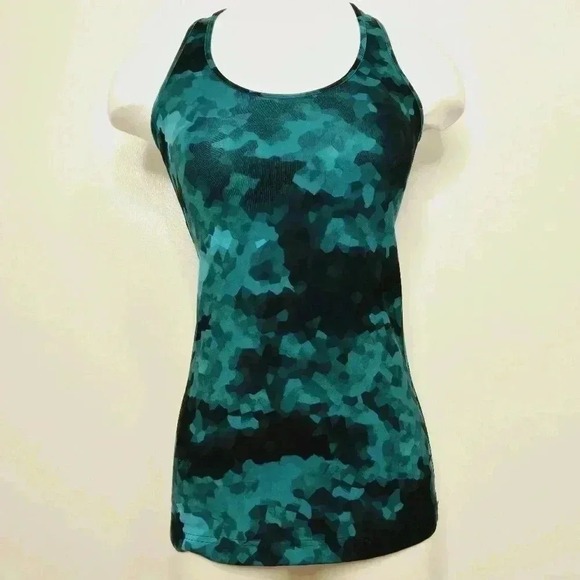 Lululemon Racerback Tank Clouded Dreams Cosmic Teal Multi Size 4 - Picture 2 of 4